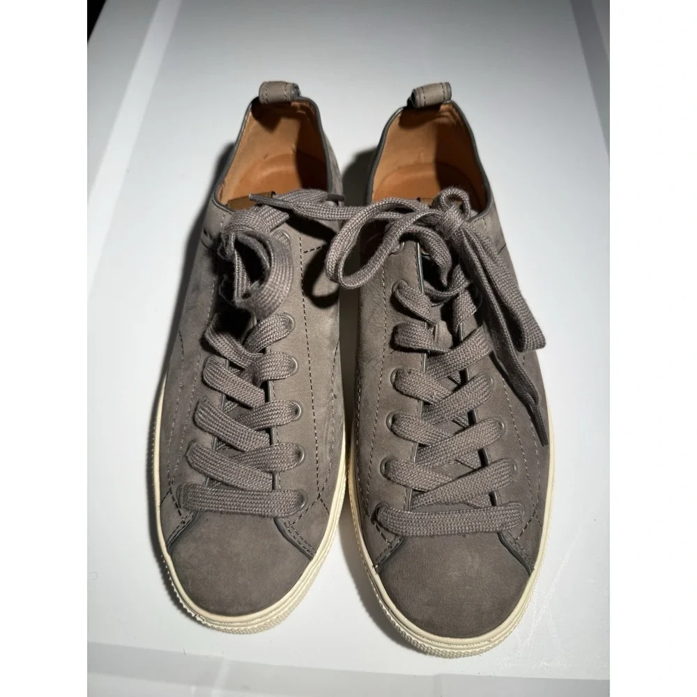 Coach G1826 Sneaker Womens 6.5B Grey Nubuck Leather Low Top Platform Shoes